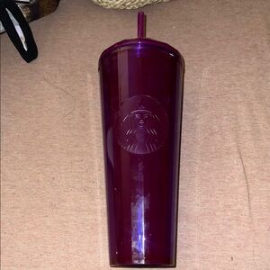 Starbucks Deep Purple Tumbler with Straw